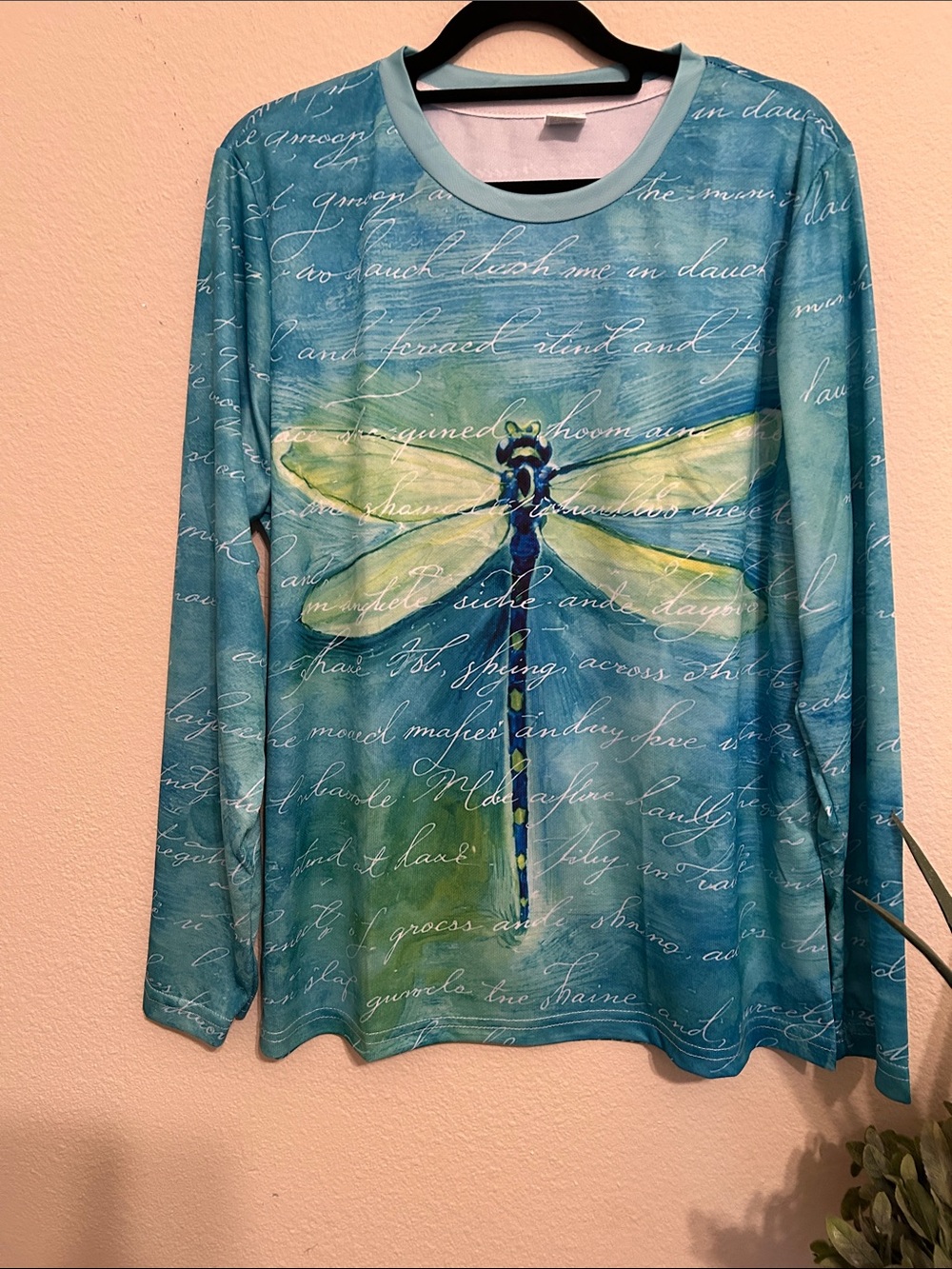 Dragonfly Graphic Long-Sleeve Shirt - Teal